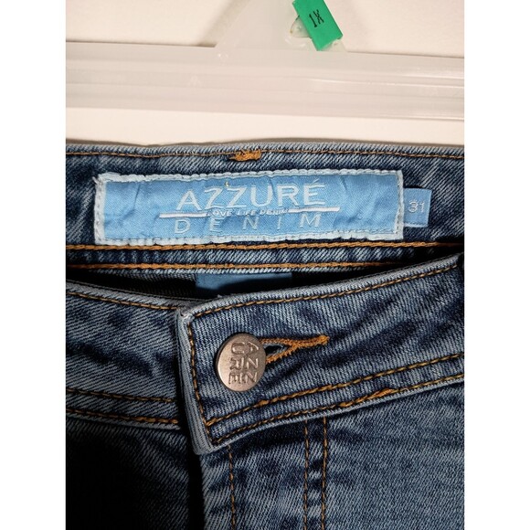 Azzure Womens Light Wash Straight Leg Jeans Size 31 - Picture 2 of 10